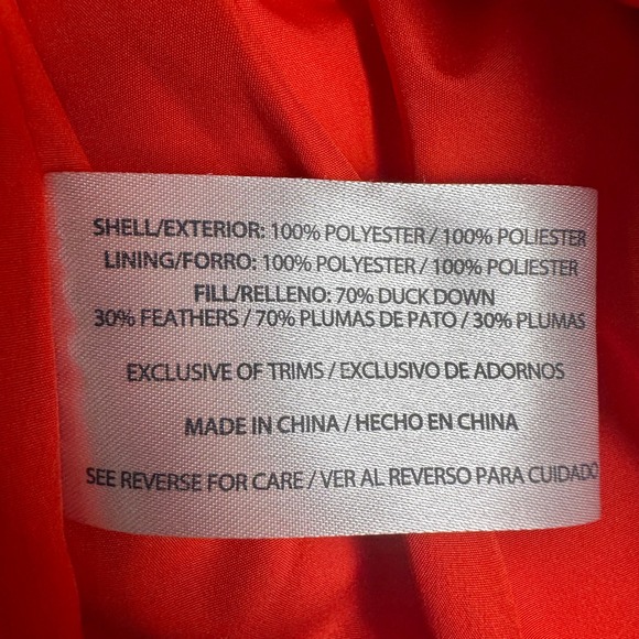 Woolrich Womens Red Diamond Quilted Real Down Puffer Vest XL Equestrian Full Zip - Picture 9 of 9